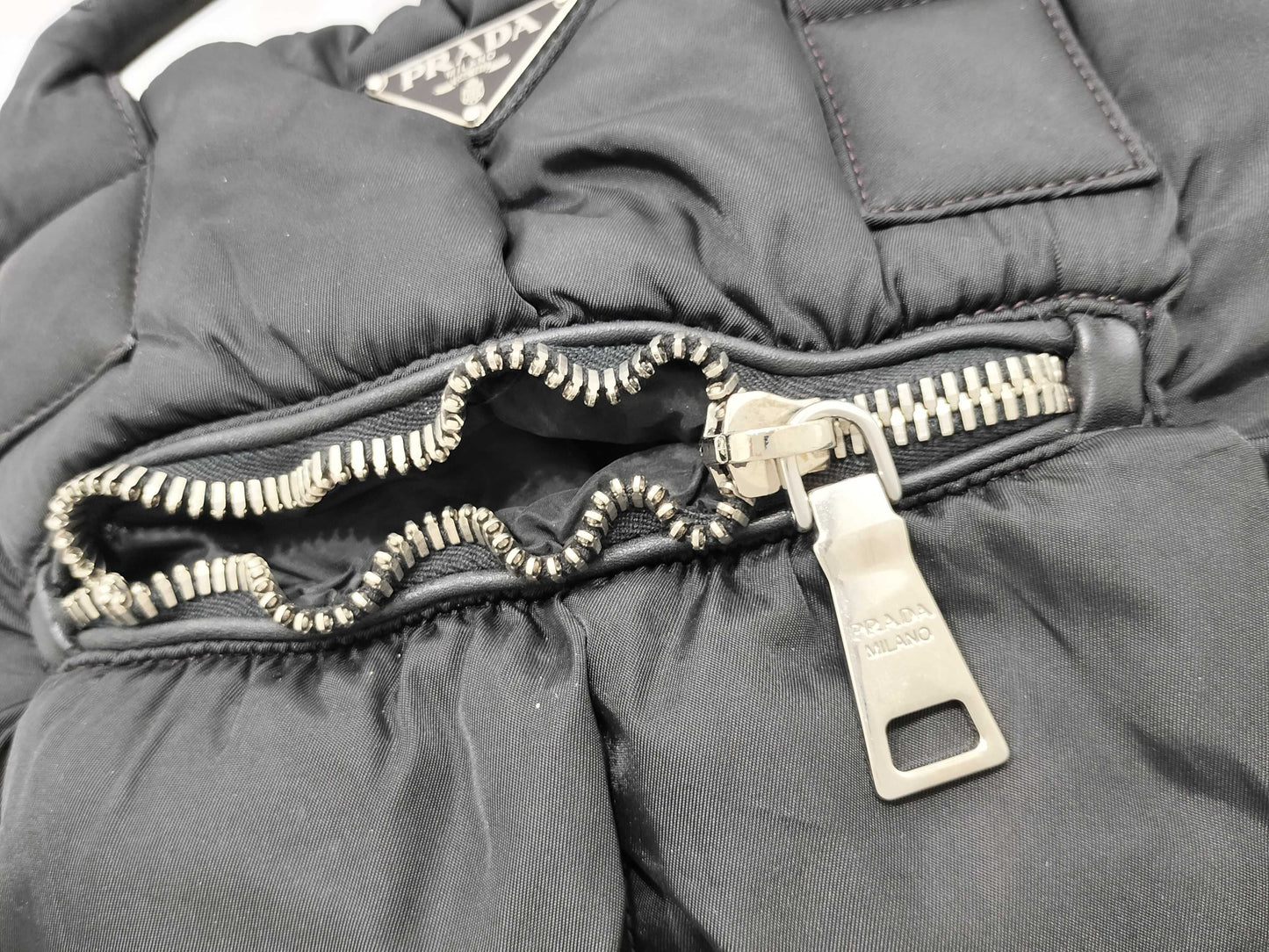 PRADA Nylon Bomber 2-way Bag Black Nylon Handbag
