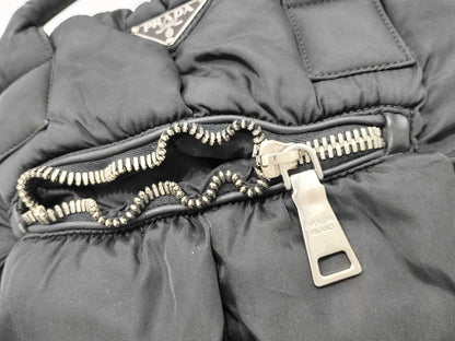 PRADA Nylon Bomber 2-way Bag Black Nylon Handbag