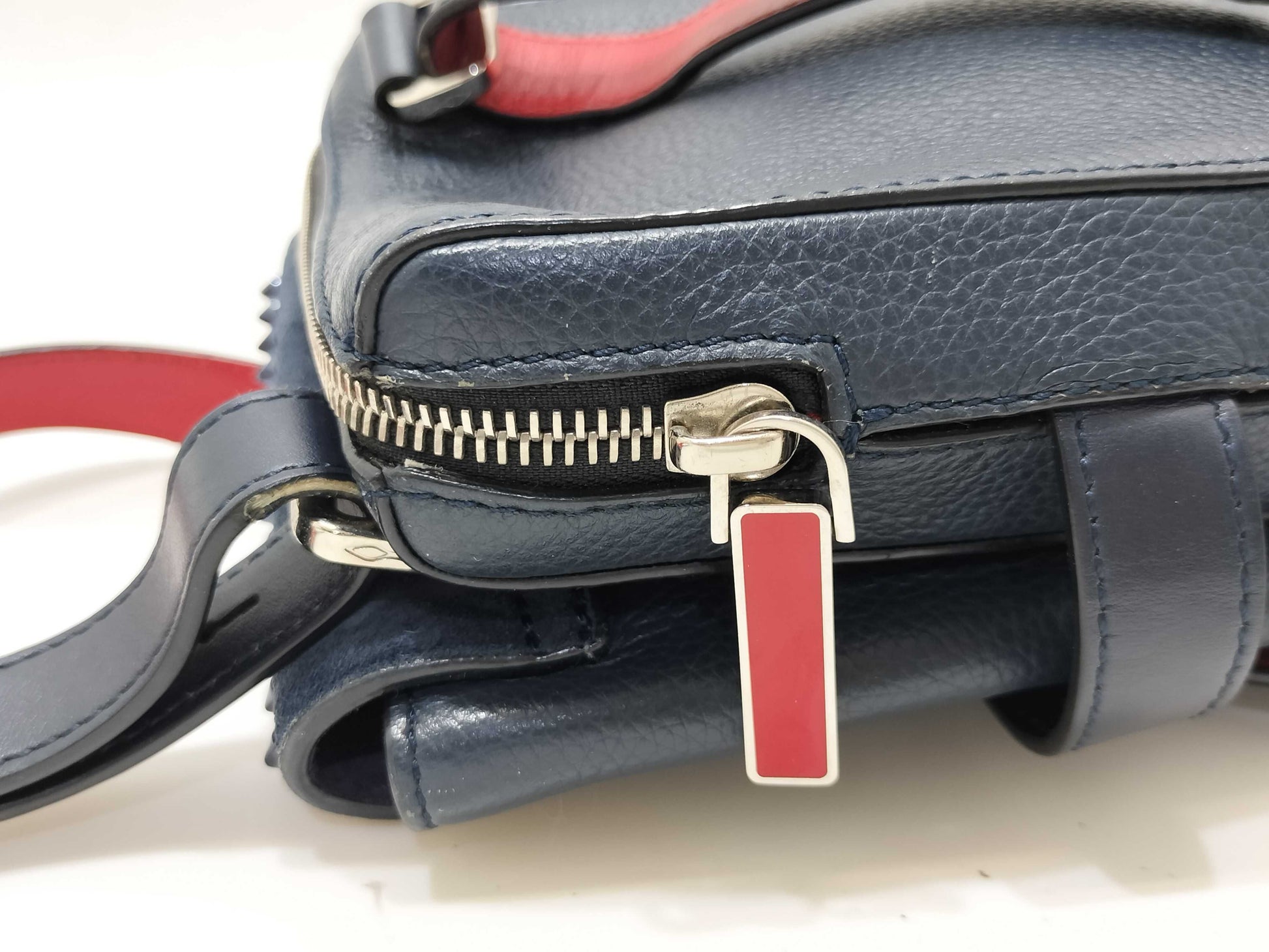 Christian Louboutin Bench Reporter Shoulder Bag, Studded Leather, Navy