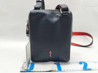 Christian Louboutin Bench Reporter Shoulder Bag, Studded Leather, Navy