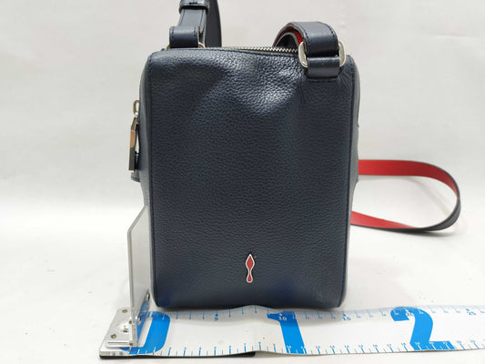Christian Louboutin Bench Reporter Shoulder Bag, Studded Leather, Navy