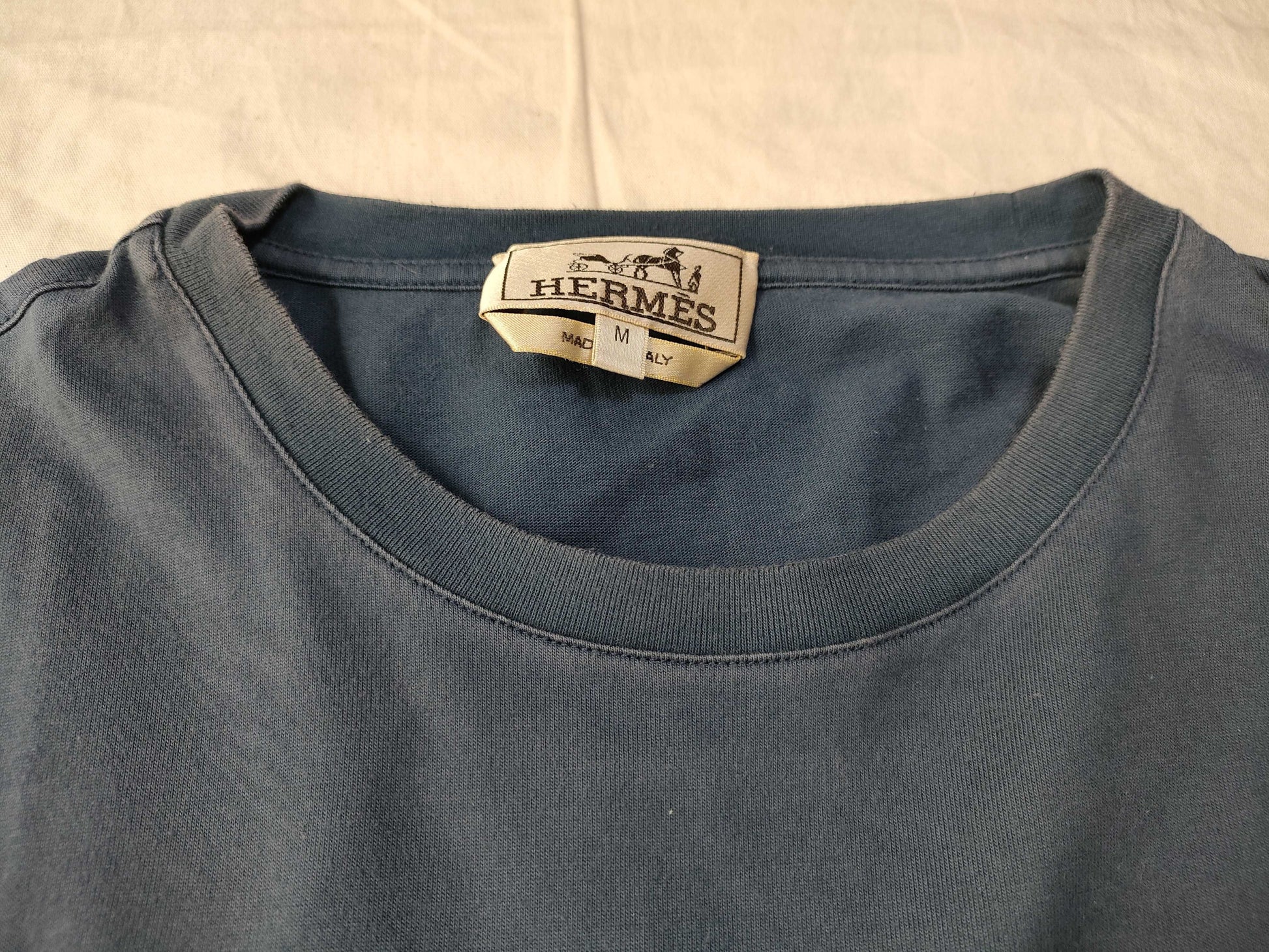 HERMES Hello Mr. Falier T-shirt Navy M T-shirt