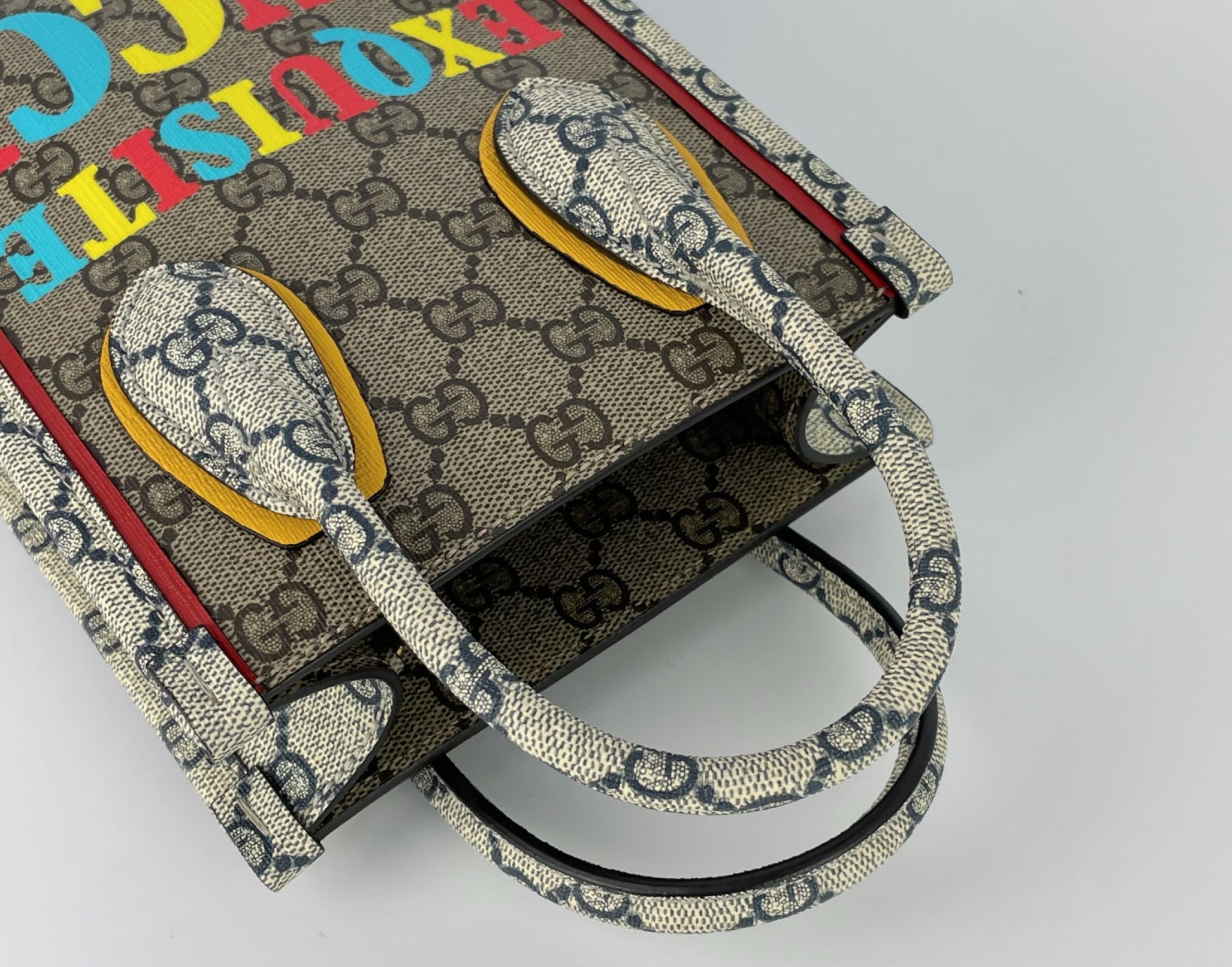 GUCCI GG Supreme PVC and Leather 2-Way Shoulder Bag, Multicolor, 699406