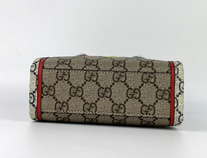 GUCCI GG Supreme PVC and Leather 2-Way Shoulder Bag, Multicolor, 699406