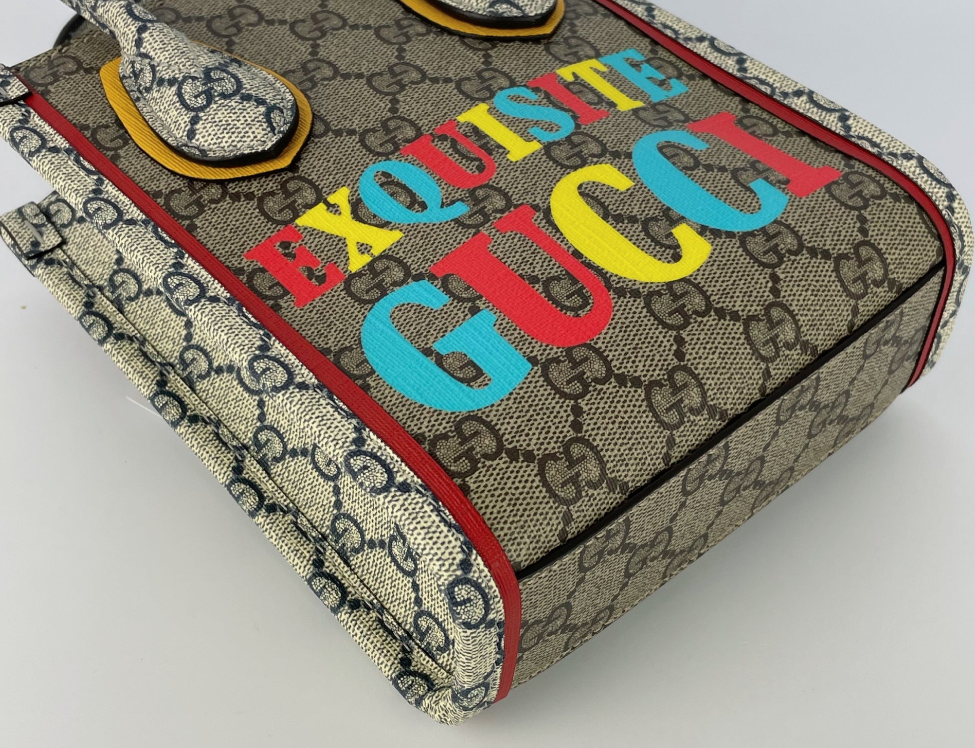 GUCCI GG Supreme PVC and Leather 2-Way Shoulder Bag, Multicolor, 699406