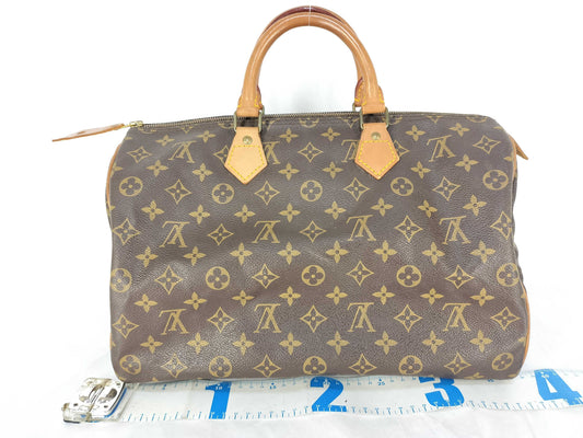 LOUIS VUITTON SA861 Monogram LV Mono Speedy 35 Boston Bag