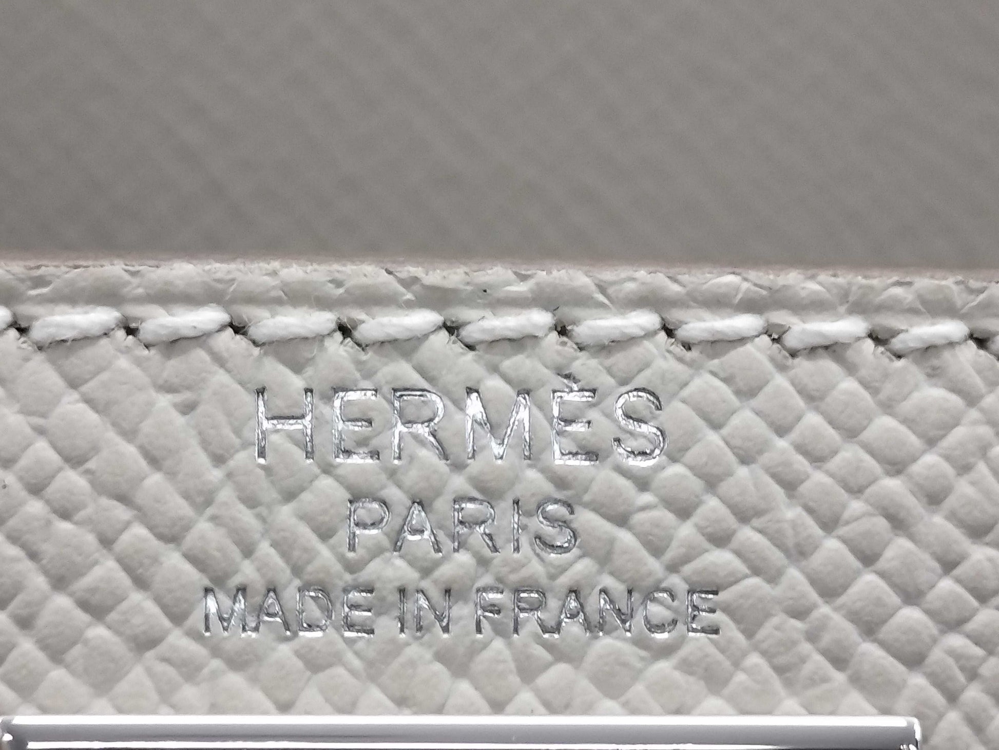 HERMES Kelly 28 Epsom Leather, Clé, Silver Hardware, SV, B Stamp, Handbag