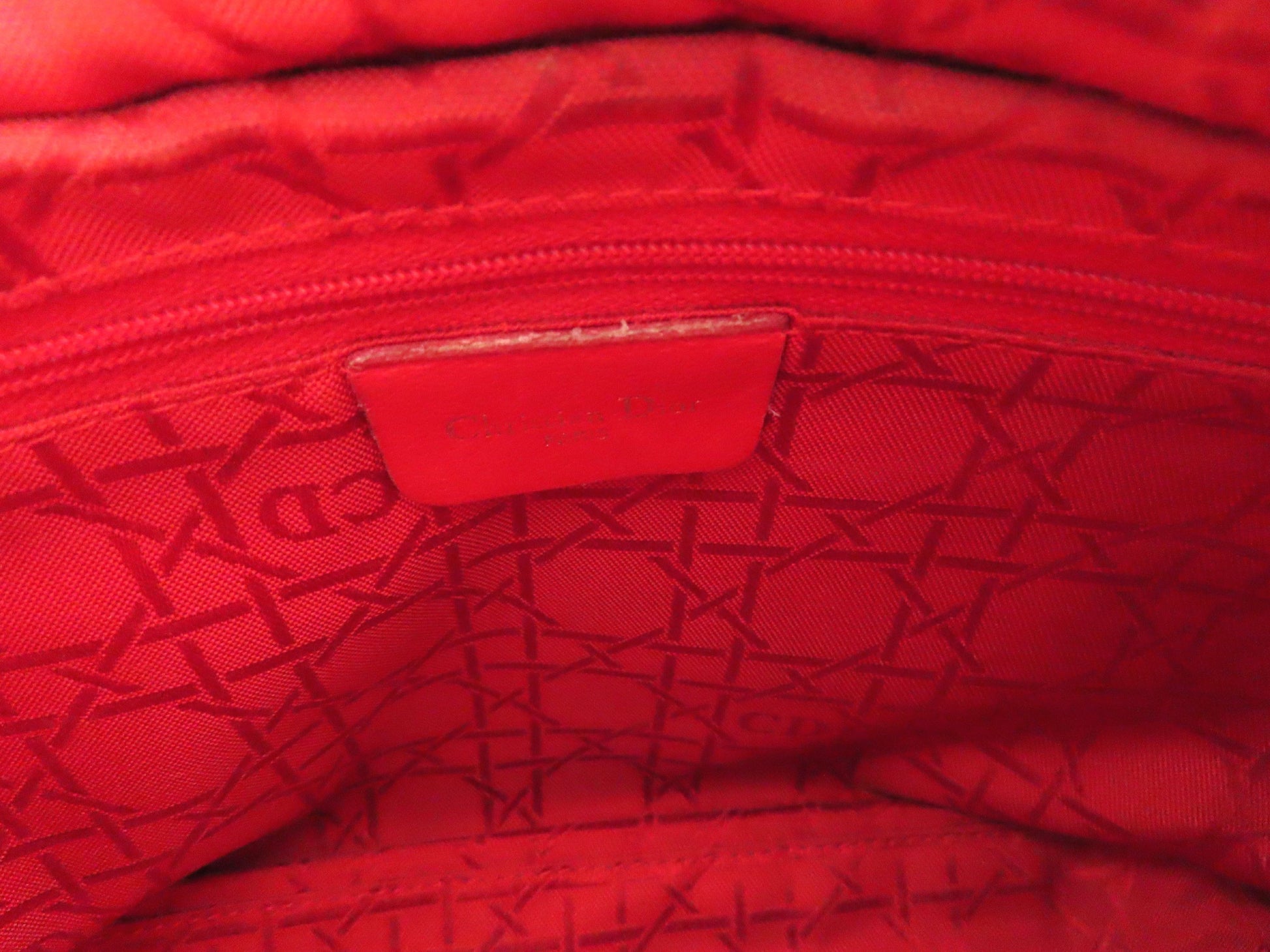 Christian Dior Lady Dior Nylon Handbag Navy
