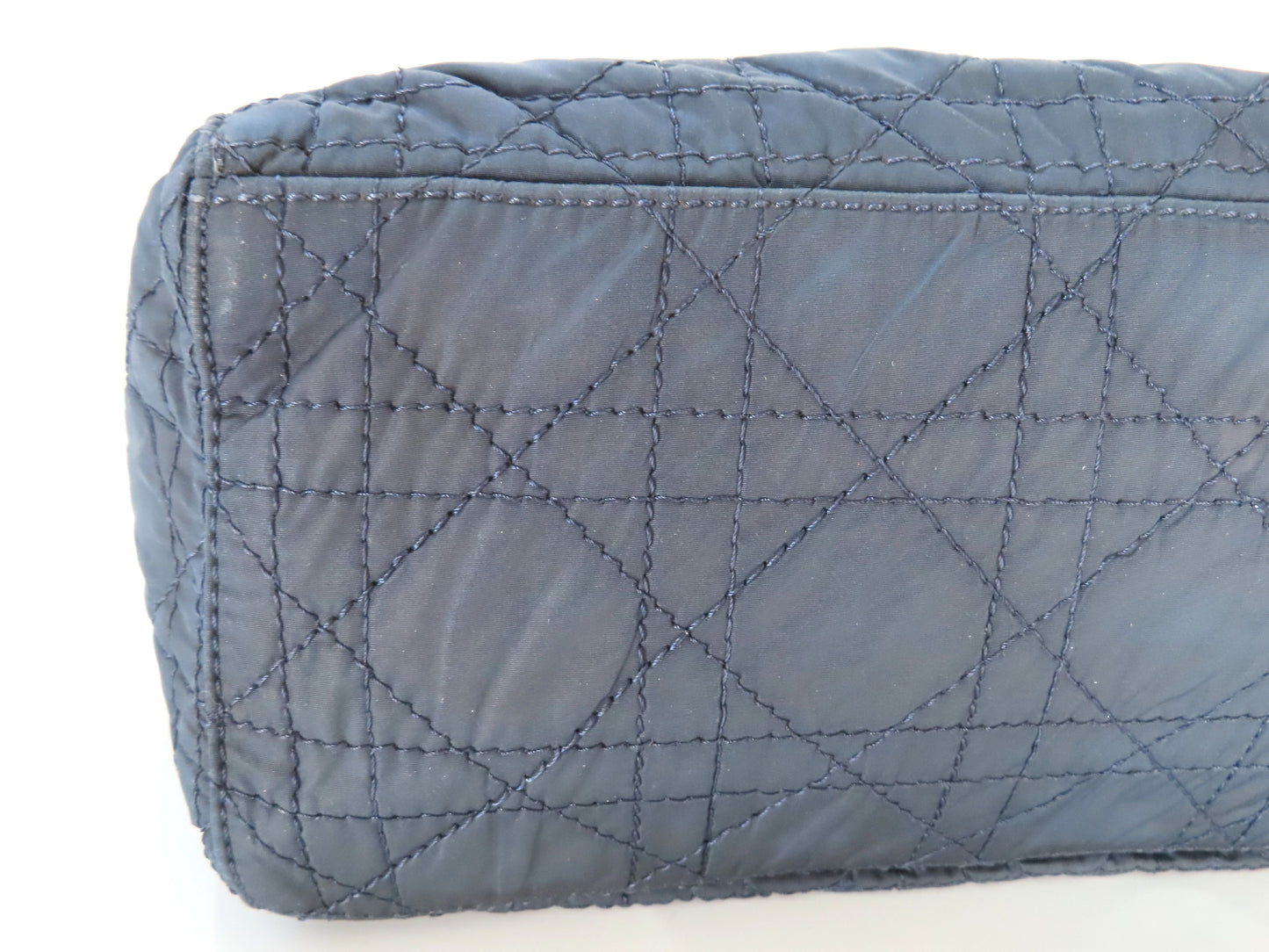 Christian Dior Lady Dior Nylon Handbag Navy