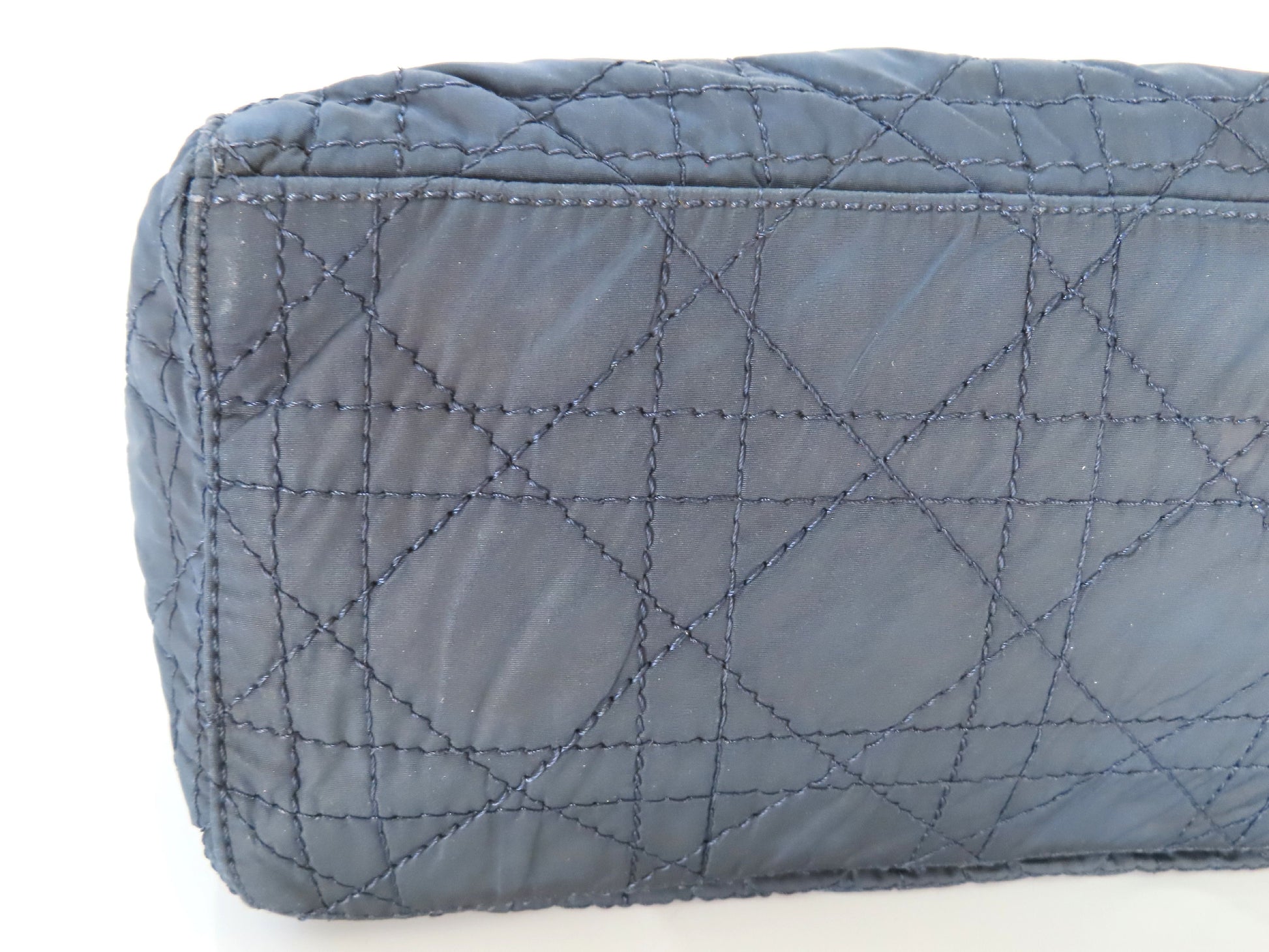 Christian Dior Lady Dior Nylon Handbag Navy
