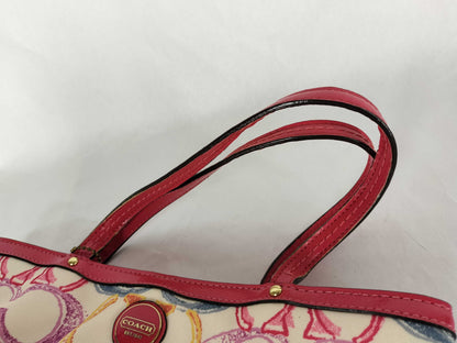 COACH COACH handbag pink floral print handbag