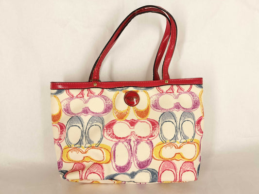 COACH COACH handbag pink floral print handbag