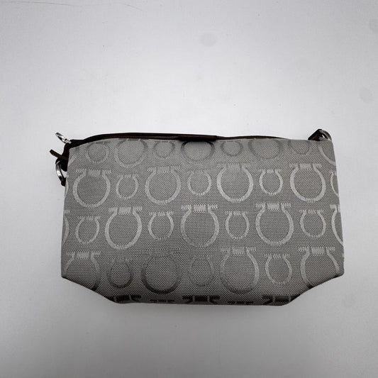 Salvatore Ferragamo gray Gancini handbag with box