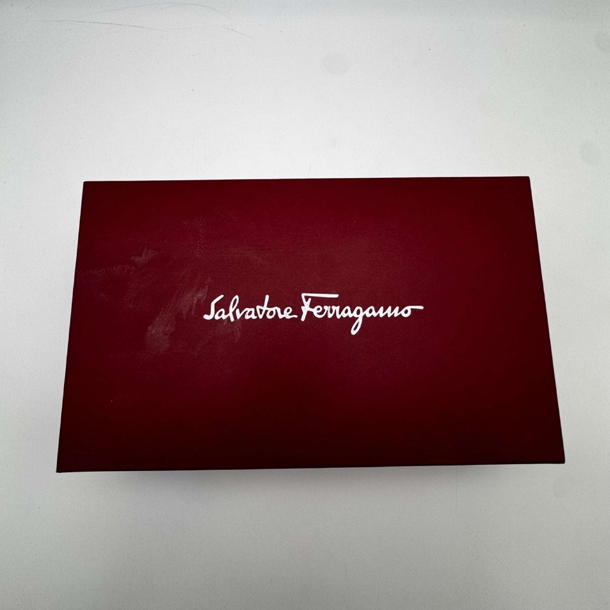 Salvatore Ferragamo gray Gancini handbag with box