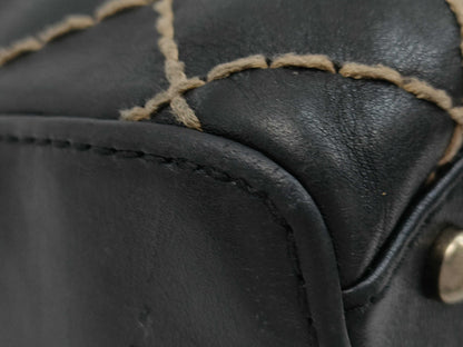 CHANEL Wild Stitch Coco Mark Boston Bag with Seal, Card, and Pouch