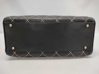 CHANEL Wild Stitch Coco Mark Boston Bag with Seal, Card, and Pouch