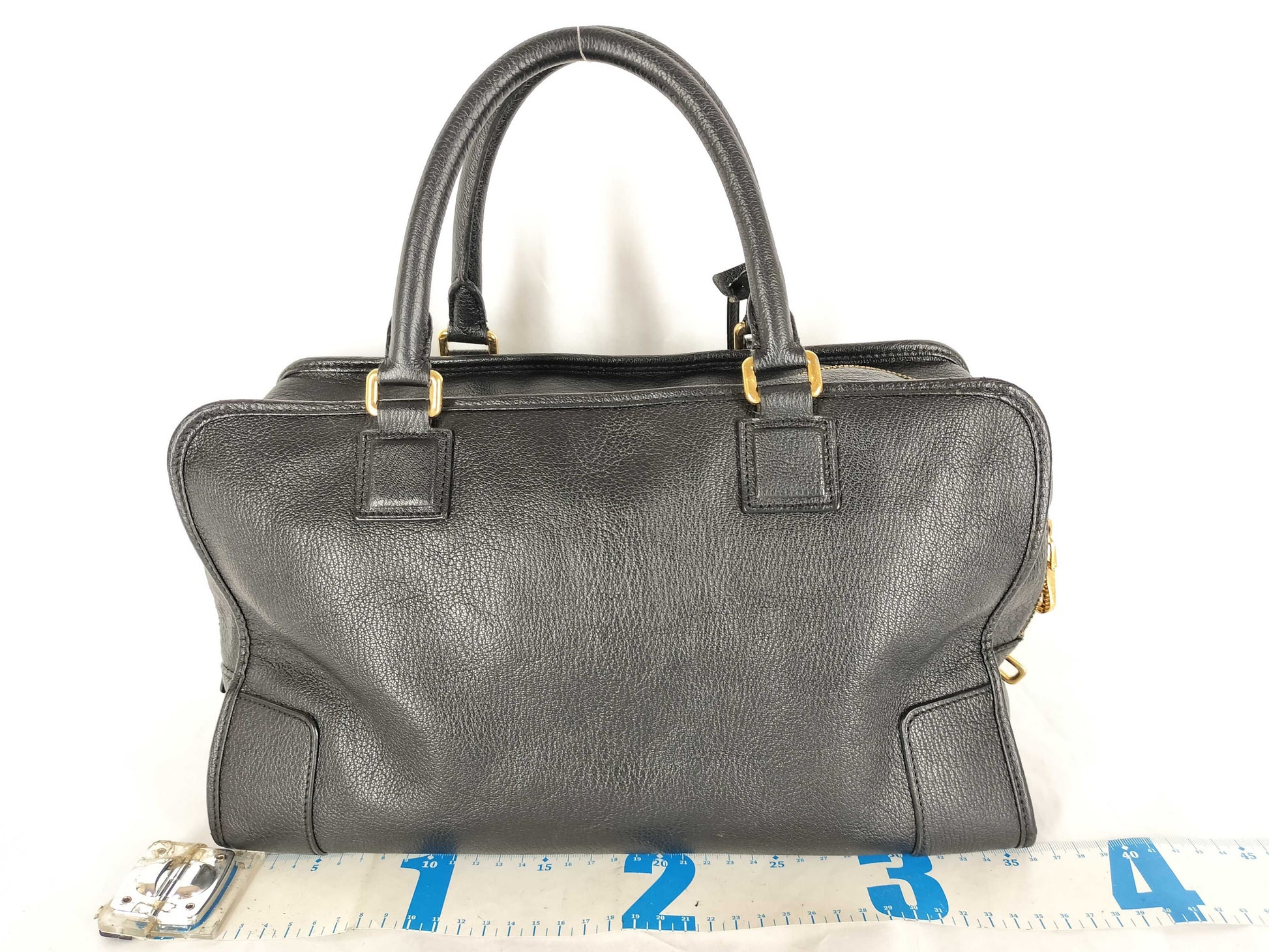 LOEWE Amazona 36 Leather Handbag in Black