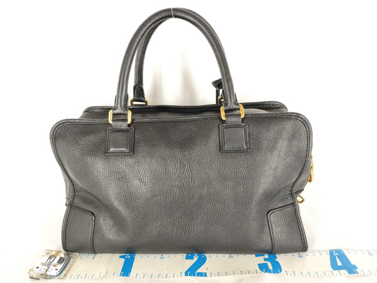 LOEWE Amazona 36 Leather Handbag in Black