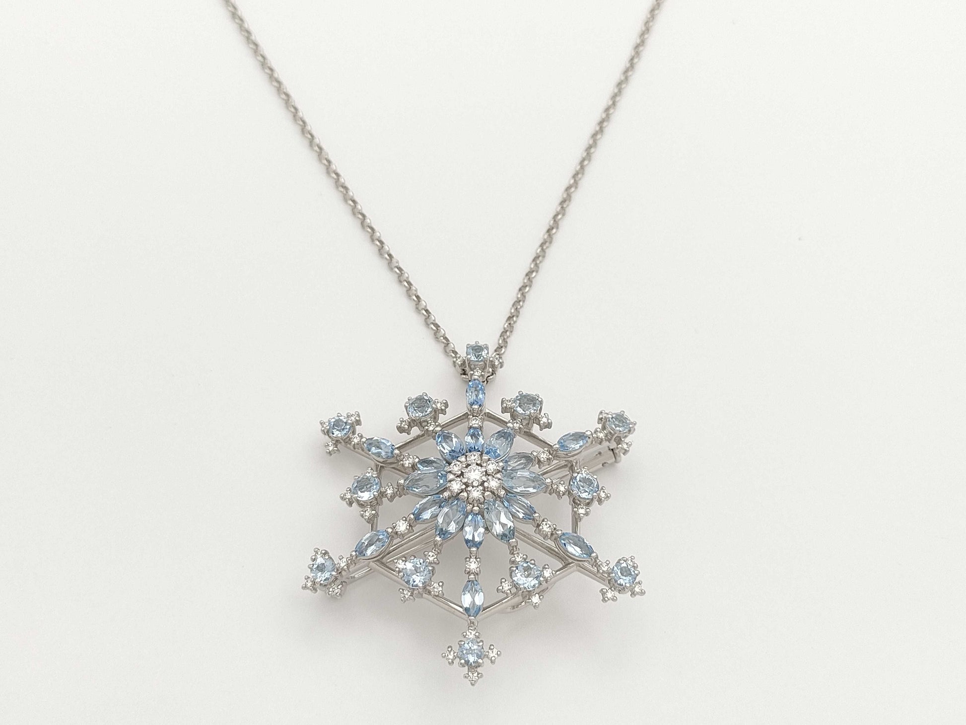 TASAKI Aquamarine D0.66ct K18WG 19.3g Necklace 