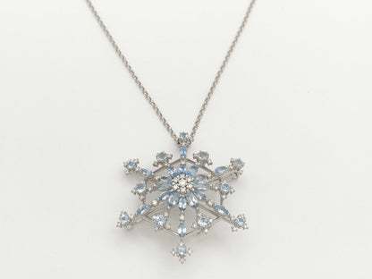 TASAKI Aquamarine D0.66ct K18WG 19.3g Necklace 