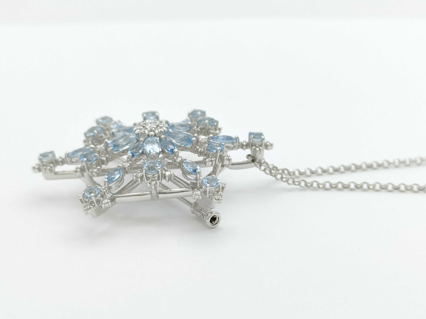 TASAKI Aquamarine D0.66ct K18WG 19.3g Necklace 