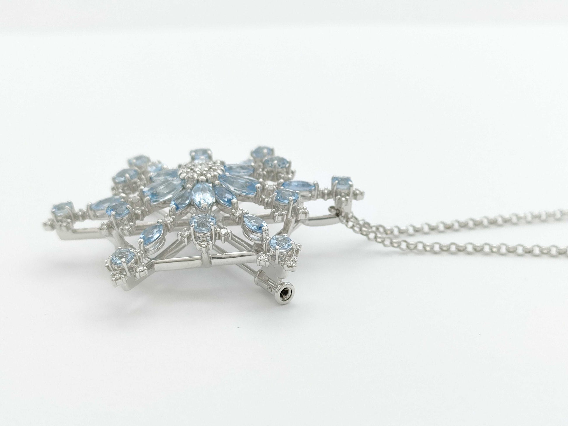 TASAKI Aquamarine D0.66ct K18WG 19.3g Necklace 