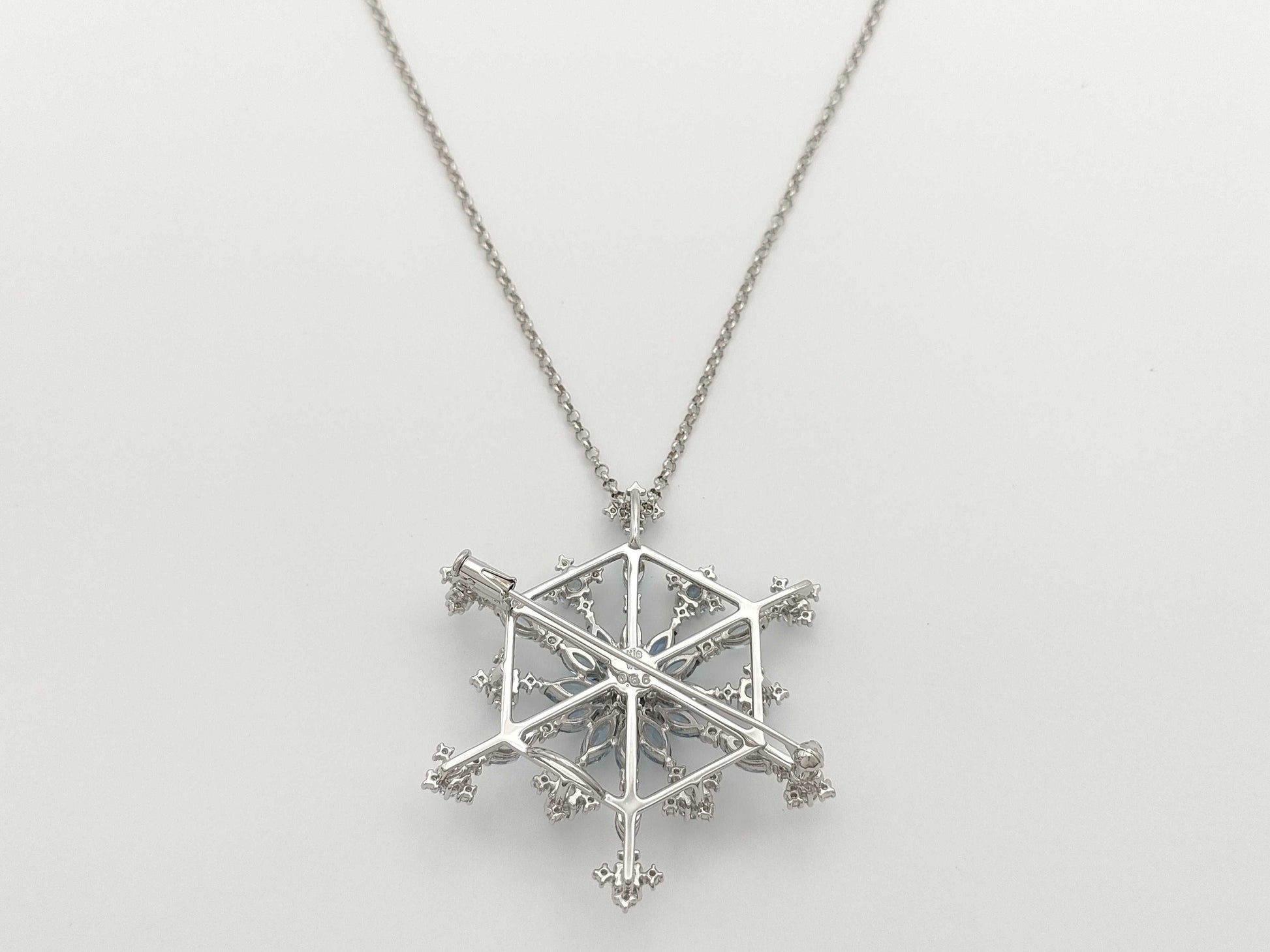 TASAKI Aquamarine D0.66ct K18WG 19.3g Necklace 