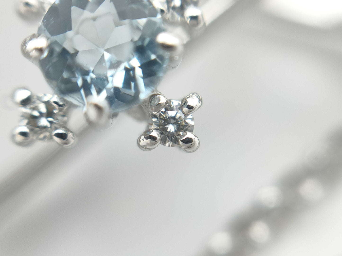 TASAKI Aquamarine D0.66ct K18WG 19.3g Necklace 
