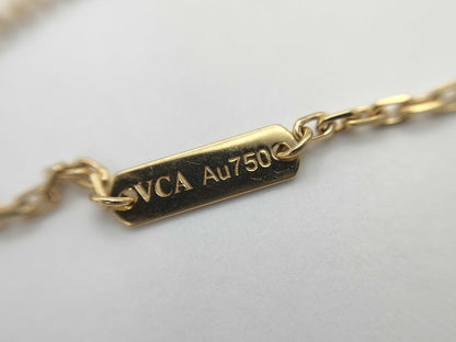 Van Cleef & Arpels Papillon Turquoise 1PD Yellow Gold Au750 6.5g Necklace 