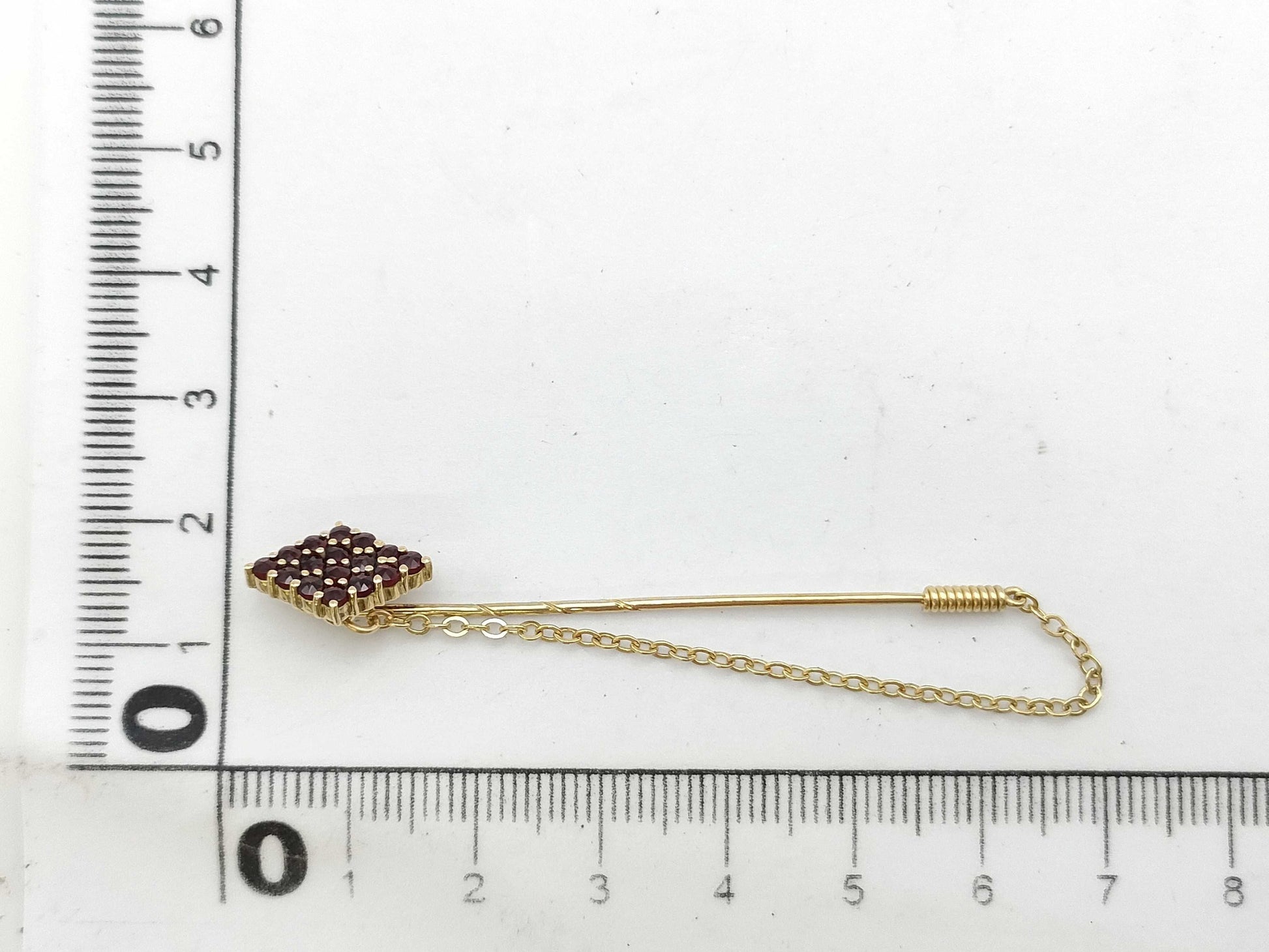 Garnet 585 2.4g Tie Pin/Cufflinks 