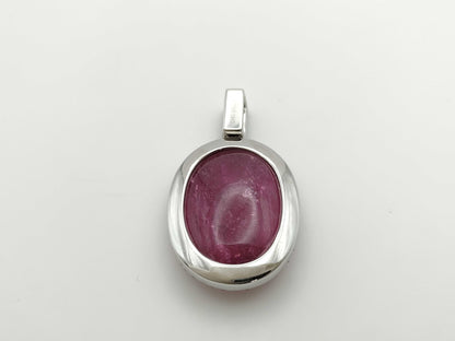 Pink tourmaline 19.40ct D0.45ct K18WG 9.1g pendant top 