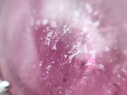 Pink tourmaline 19.40ct D0.45ct K18WG 9.1g pendant top 