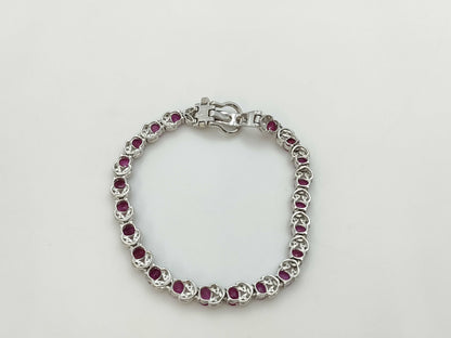 R5.86ct D1.00ct K18WG 16.1g Bracelet/Bangle 