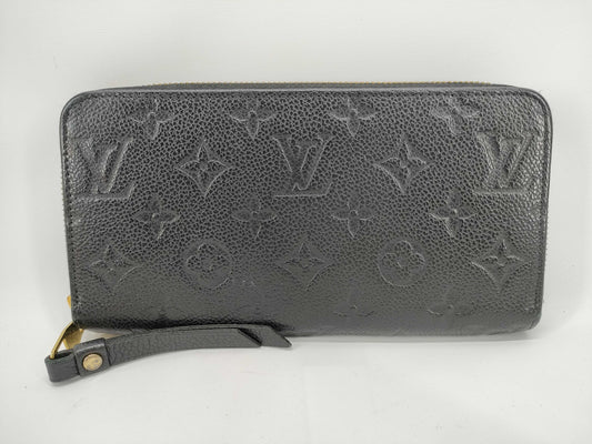LOUIS VUITTON RFID Unverified SP3110 Louis Vuitton Monogram Empreinte Zippy Wallet Noir Round Zipper Long Wallet Black M60571 Wallet