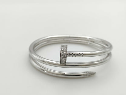 Cartier Juste un Clou #15 Diamond WG Au750 55.2g Bracelet/Bangle 