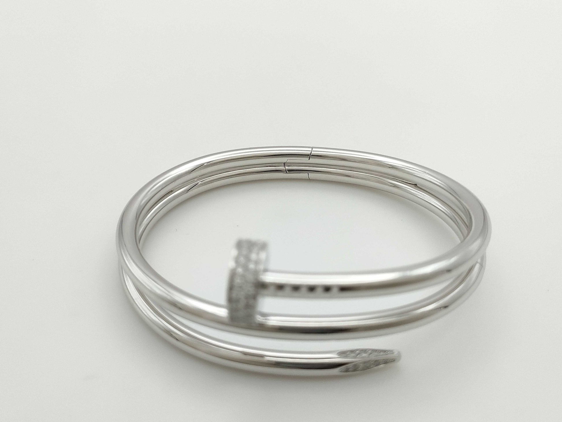 Cartier Juste un Clou #15 Diamond WG Au750 55.2g Bracelet/Bangle 