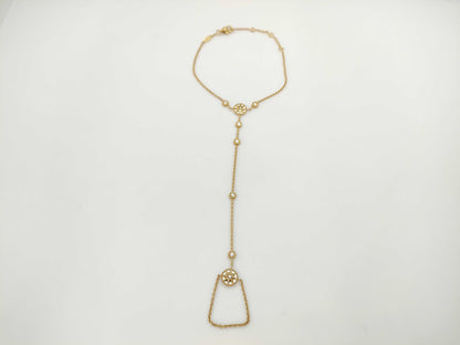 Dior Rose De Vin Shell Diamond Bracelet/Bangle in Yellow Gold and Au750, 4.8g 