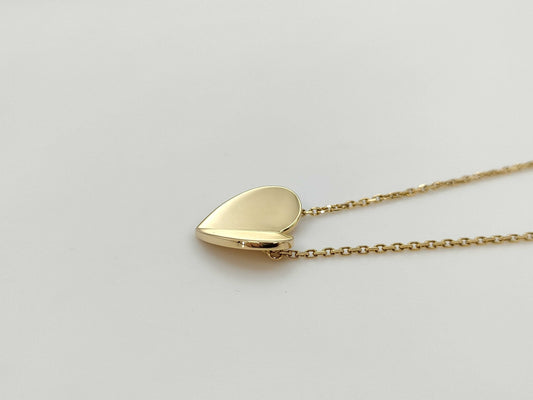 Van Cleef & Arpels Frivole Heart Necklace in Yellow Gold 750, 5.7g 
