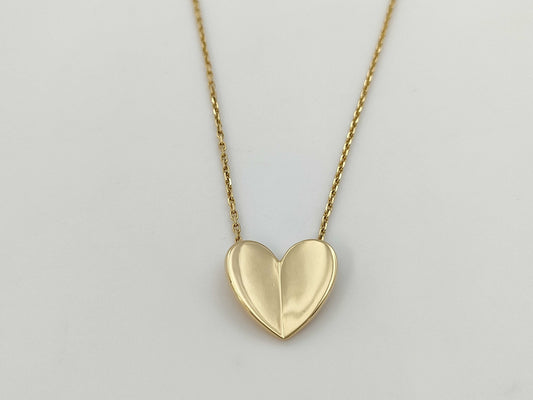 Van Cleef & Arpels Frivole Heart Necklace in Yellow Gold 750, 5.7g 