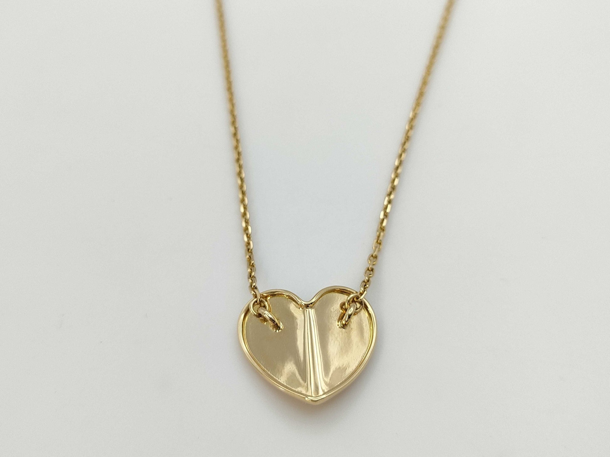 Van Cleef & Arpels Frivole Heart Necklace in Yellow Gold 750, 5.7g 