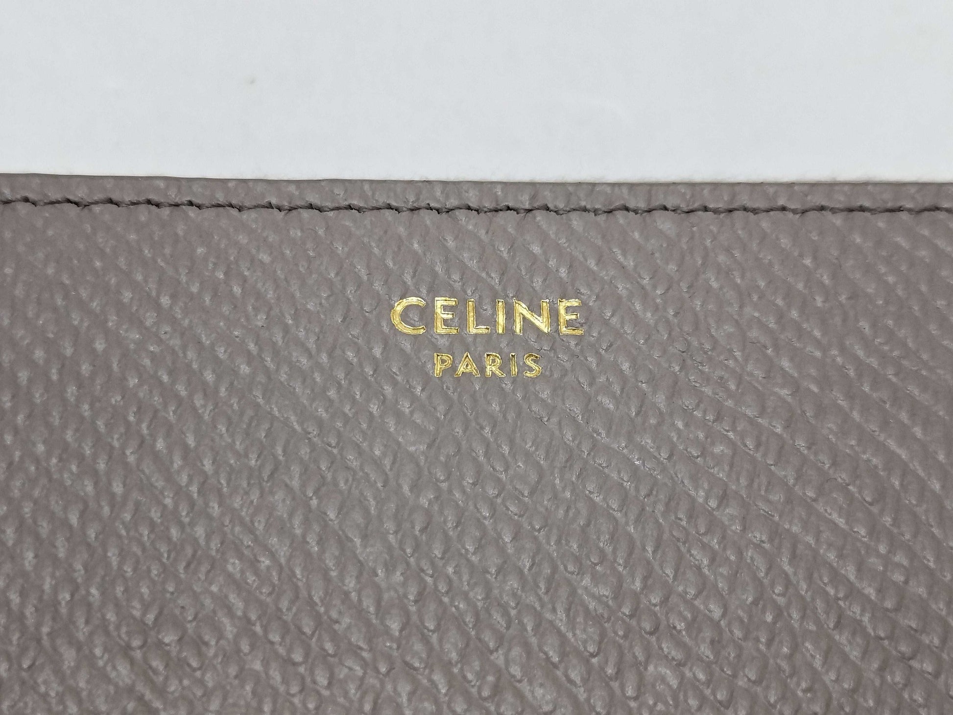 Celine Unused Round Zip Wallet Etoupe Wallet