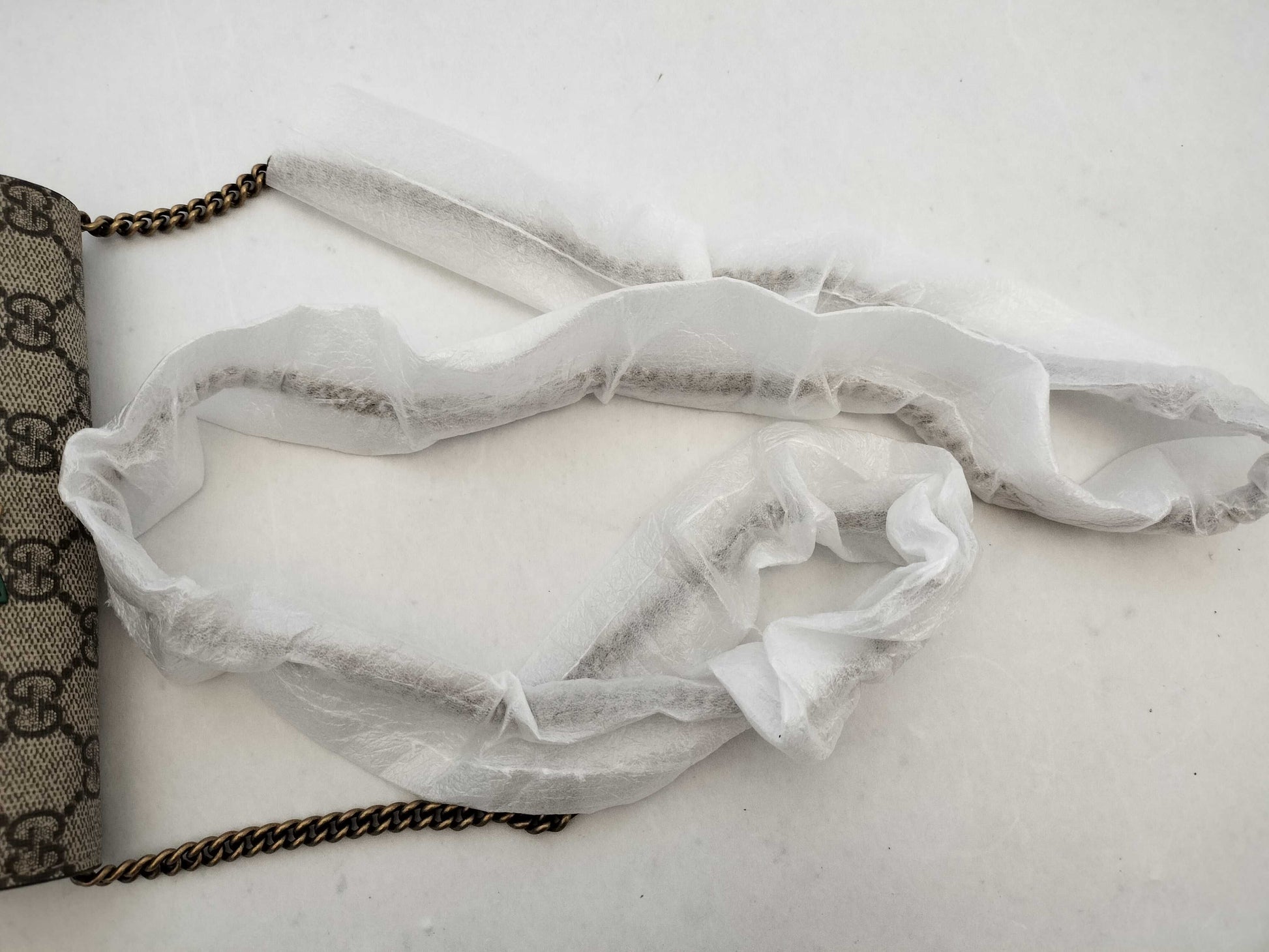 GUCCI Unused Chain Shoulder Bag with Cherry Pattern
