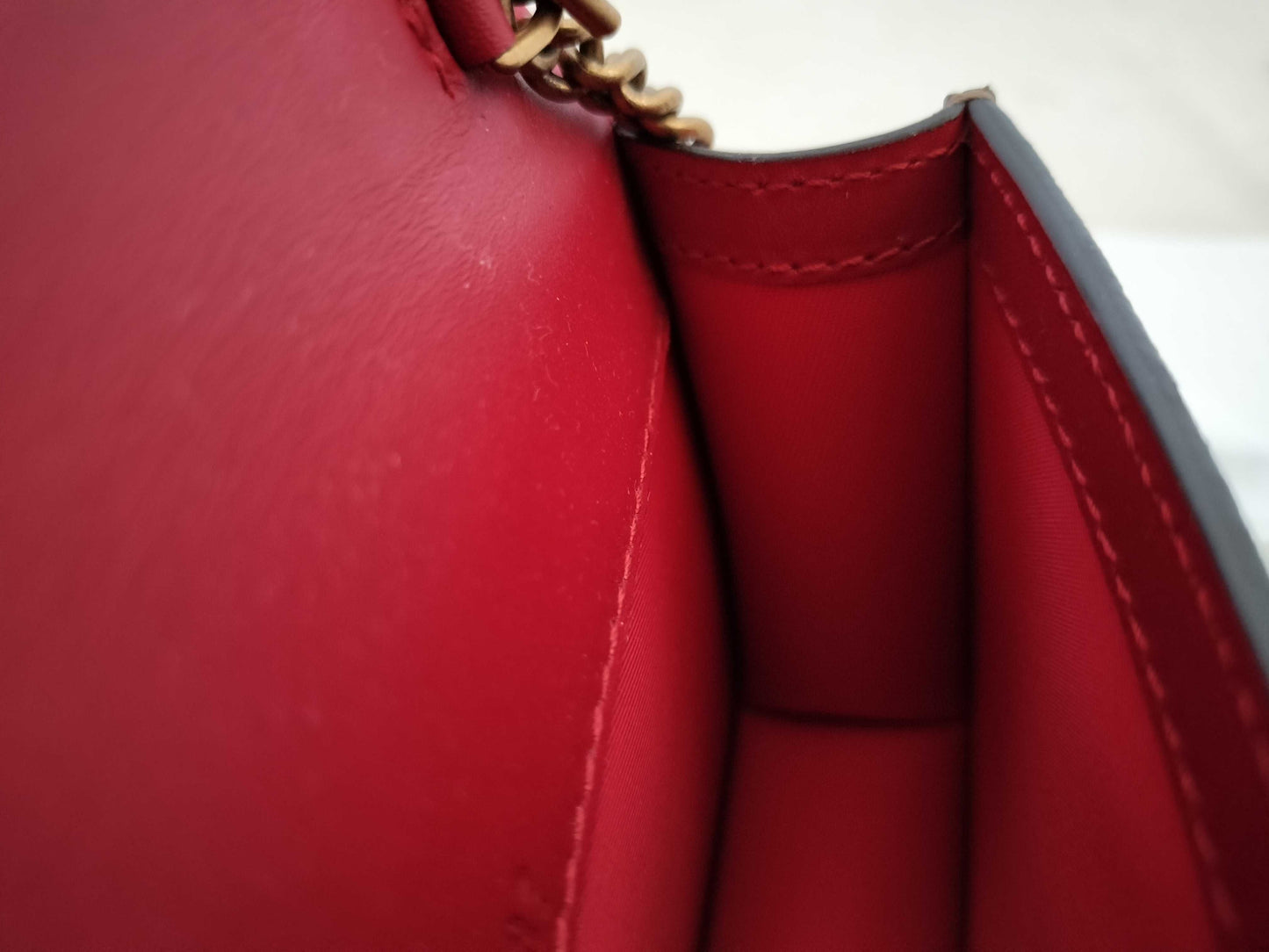 GUCCI Unused Chain Shoulder Bag with Cherry Pattern