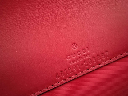 GUCCI Unused Chain Shoulder Bag with Cherry Pattern