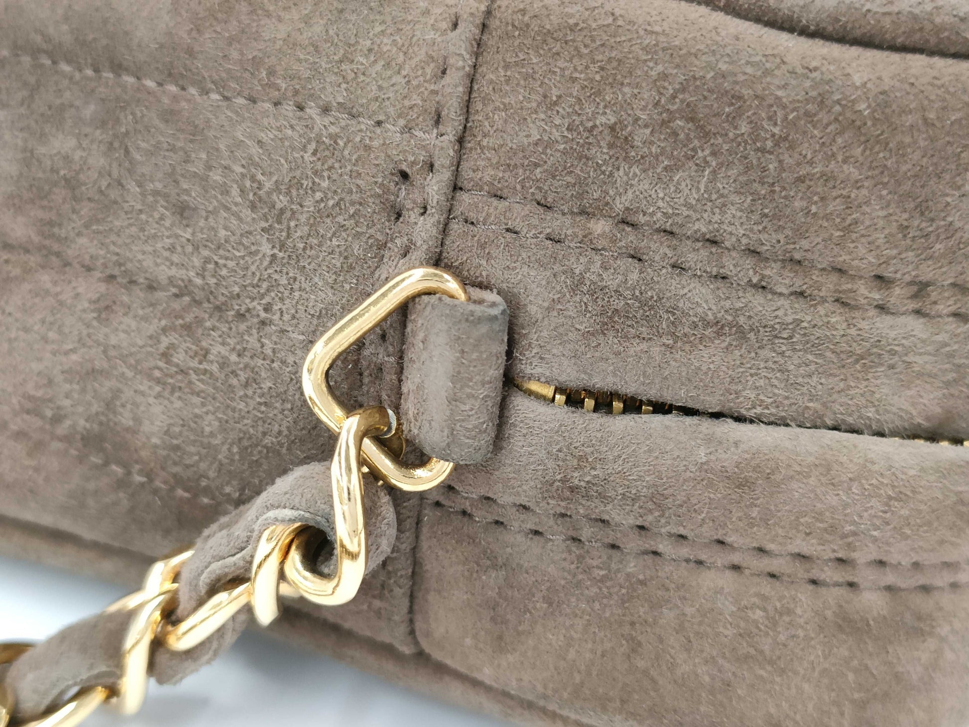 CHANEL Chain Shoulder Suede Shoulder Bag