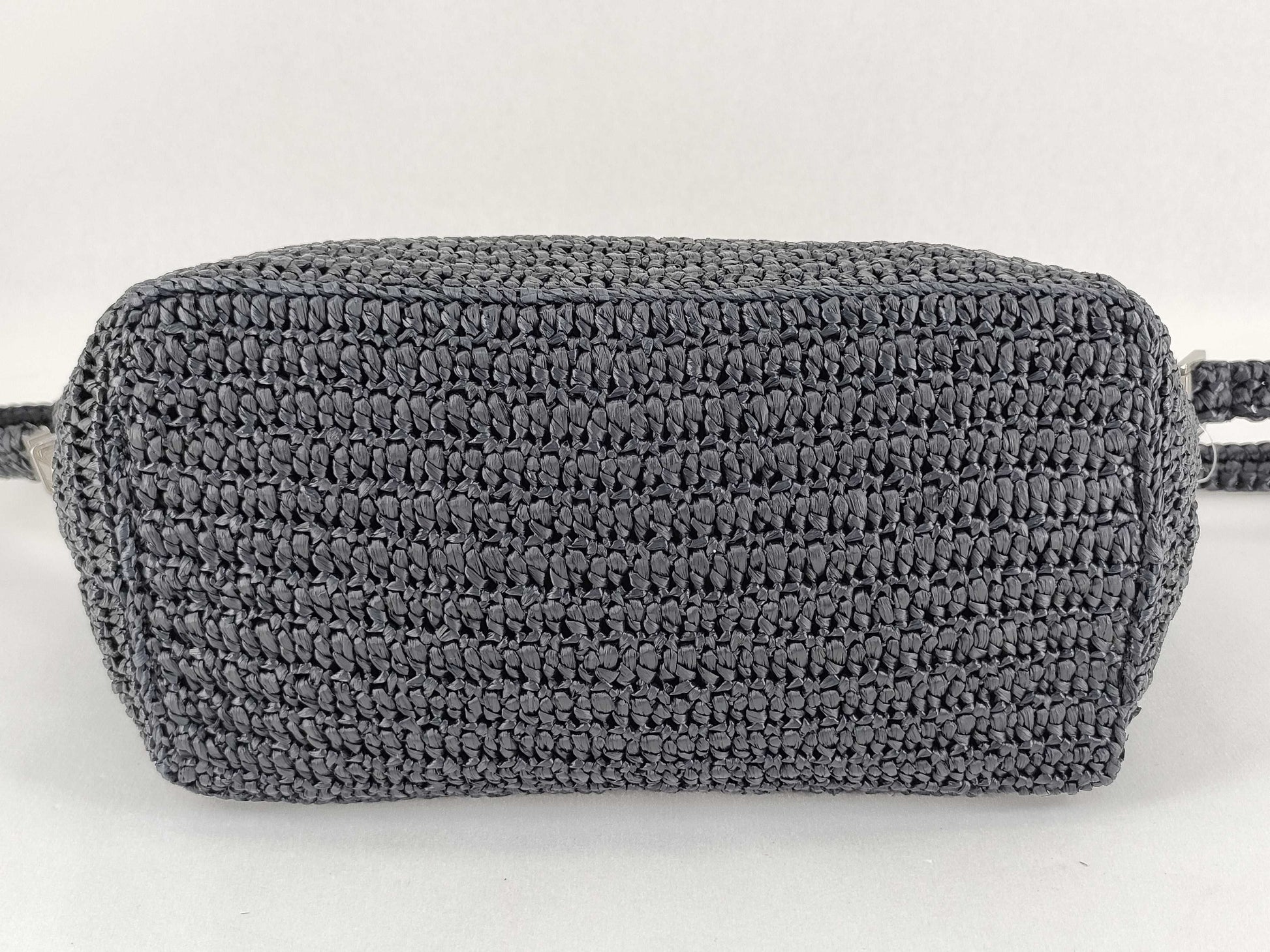 SAINT LAURENT Unused Raffia Shoulder Bag