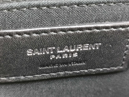 SAINT LAURENT Unused Raffia Shoulder Bag