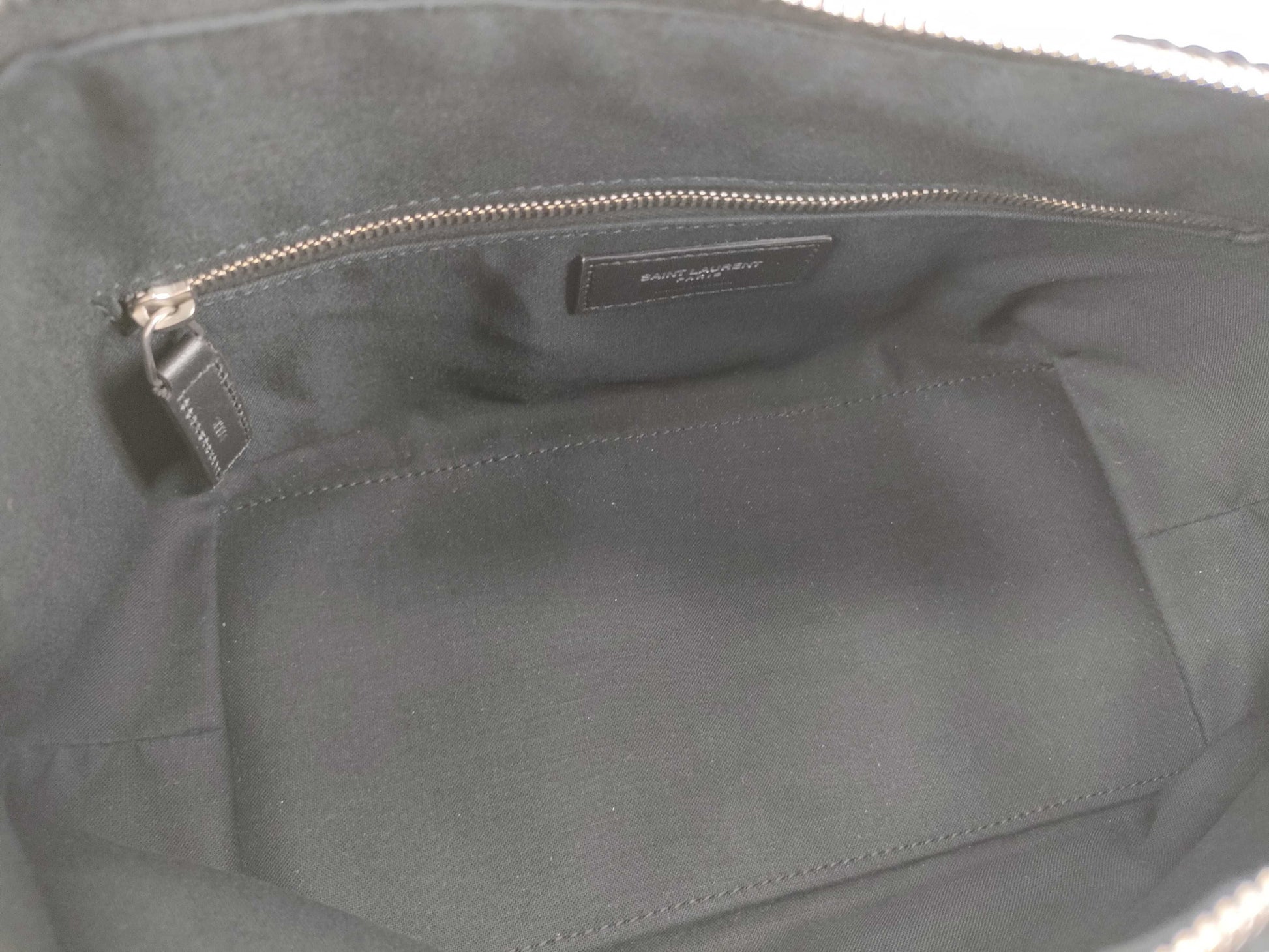 SAINT LAURENT Unused Raffia Shoulder Bag