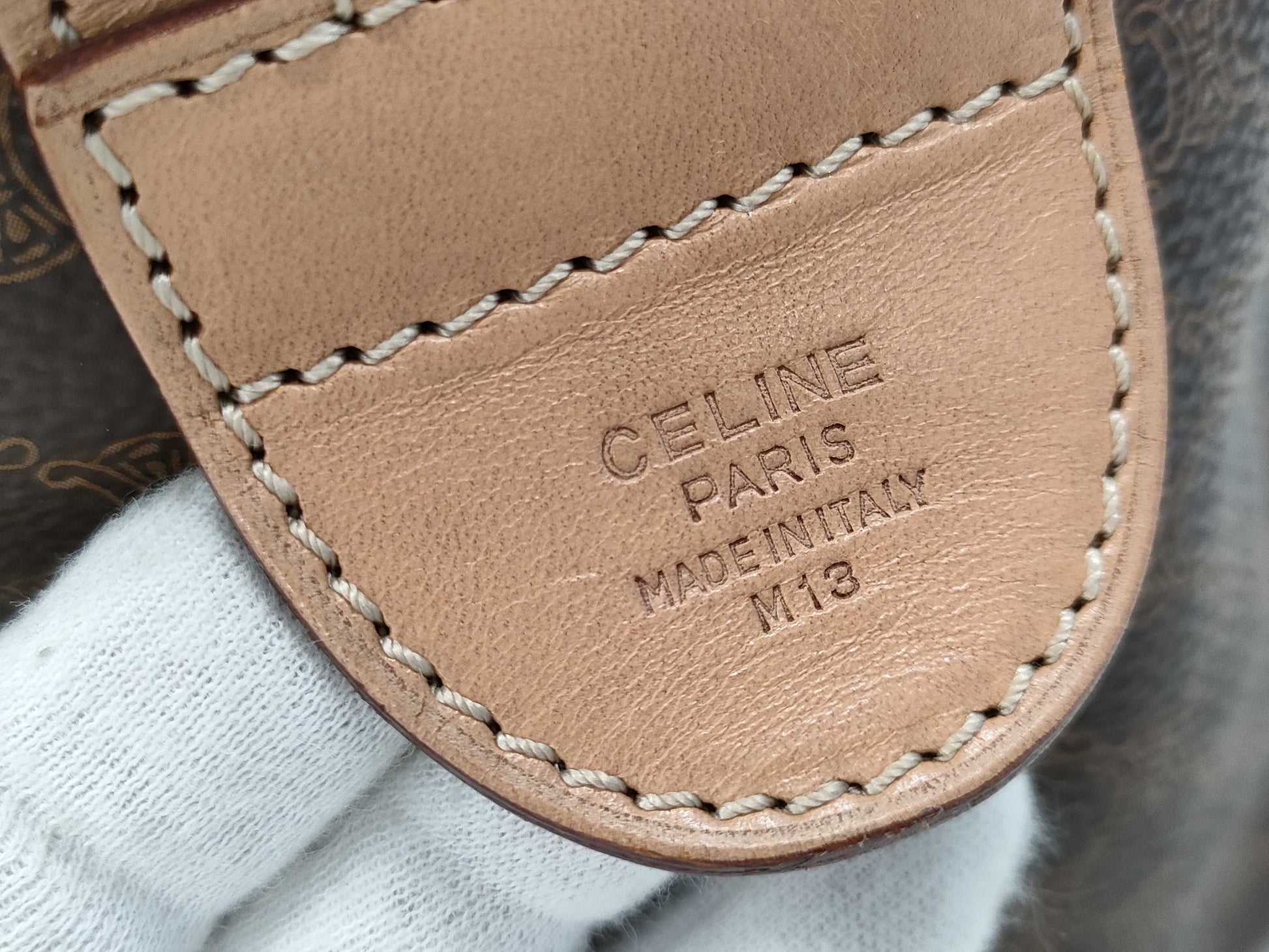 CELINE Triomphe Macadam Boston Bag