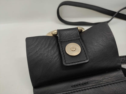 Chloe Faye Black Leather Shoulder Bag